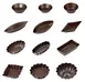Louis Tellier 285201 Gobel Mould Set, 60 Non-Stick Moulds, Multiple Sizes & Shapes, Coated - Box 1 image