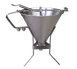 Louis Tellier EX180014 Sauce Funnel, Steel, 9-1/2" x 11", 1.9 L (2 Qt), 4/6/8 mm Nozzles & Stand 1 image