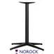 Oak Street B36NR-BAR 36" Norock Trail Table Base, Bar Height, Steel, Black Finish 1 image