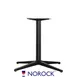 Oak Street B36NR-STD Norock Trail Table Base, 36" Base Spread, 2.9" Steel Column, Black Finish 1 image