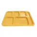 Thunder Group ML802YW Tray, 14.5"W X 10"D X 7/8"H, Right Hand (6) Compartment, Yellow - Dozen 1 image