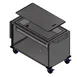 Winholt SS-BC-2748-INSULIB-FS18 Ice Cart, Black, 28.6"W x 70.5"L, 8" Bin 12"x20" Pans, Casters, NSF 1 image
