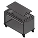Winholt SS-BC-2748-INSULIB Ice Cart, 28.6" W × 53.2" L × 34.75" H, SS 8" Drain Valve, 12" × 20" Pans 1 image