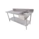 Serv-Ware TSF-3048-R 48" Work Table with Prep Sink(s) / Bowl on Right - 16 Gauge 1 image