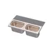 Krowne KR-UMGT-2 Royal 14" Wide Stainless Steel Garnish Tray with Two NSF Condiment Cups 1 image