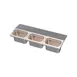 Krowne KR-UMGT-3 Royal Series 21" Stainless Steel Garnish Tray With (3) Condiment Cups, NSF 1 image