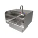 American Tables & Seating MET-HS-1517BS 15" Wall Mounted Hand Sink without Faucet-20 g /3 Splashes 1 image