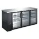 Coldline CBB-72G 72" 3‑Door Back Bar Cooler, 19.6 cu ft, Black, 33°‑41°F, 1/4 HP 115V, 6 Shelves 1 image