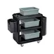 Cambro BC225110 NSF Black Polyethylene 3-Shelf Service Cart - 28" x 16" x 32.25" 4 image