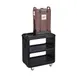 Cambro BC225110 NSF Black Polyethylene 3-Shelf Service Cart - 28" x 16" x 32.25" 5 image