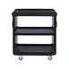 Cambro BC225110 NSF Black Polyethylene 3-Shelf Service Cart - 28" x 16" x 32.25" 6 image