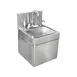 Glastender WDH-14-LF 14" Wall Mounted Hand Sink without Faucet - with Soap & Towel Dispenser - 20 g 1 image