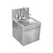 Glastender WDH-14 14" Wall Mounted Hand Sink with Faucet, Soap & Towel Dispenser - 20 gauge 1 image
