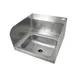 John Boos PBHS-W-1410-1DM-SSLR 14" Wall Mounted Hand Sink without Faucet-w/3 Splashes-Deck Hole 1 image
