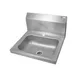 John Boos PBHS-W-1410-1DM 14" Wall Mounted Hand Sink without Faucet - with Single Deck Hole 1 image