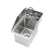 Krowne HS-1220 12" Drop-In Hand Sink with Faucet - 20 gauge / 3 Splashes 1 image