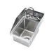 Krowne HS-1225 12" Drop-In Hand Sink with Faucet - 20 gauge / 3 Splashes 1 image