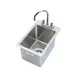 Krowne HS-1419 12" Drop In Hand Sink with Faucet - 20 gauge / no Backsplash 1 image