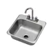 Krowne HS-1515 15" Drop In Hand Sink with Faucet - 20 gauge / no Backsplashes 1 image