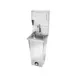 Krowne HS-39 16" Pedestal Mounted Hand Sink with Hands Free Faucet, Foot Valve, Dispensers - 20 g 1 image