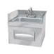 Krowne HS-74 18" Recessed Hand Sink with Faucet, Soap & Towel Dispenser - 20 gauge / 3 Splashes 1 image