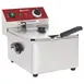 Adcraft DF6LS 16" Countertop Electric Deep Fryer, 10 Ibs, 120v/60/1-ph, Stainless Steel, 160°F–370°F 1 image