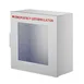 Alpine Industries ADI999-01 White Non-Alarmed Stainless Steel Cabinet for Defibrillators - 15"W x 7"D x 15"H 1 image