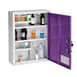Alpine Industries ADI999-04-PUR Purple Medical Security Cabinet w/ Large Dual Locks - 16"W x 6"D x 21"H 2 image