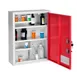 Alpine Industries ADI999-04-RED Red Medical Security Cabinet w/ Large Dual Locks - 16"W x 6"D x 21"H 2 image