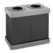 Alpine Industries ALP471-02-BLK Recycle Bin Center, 31"W X 16"D X 32-1/2"H 1 image