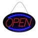 Alpine Industries ALP497-02 LED Open Sign 23" x 14" Wall Black Glass Fl/Steady Chain Cord Switch 2 image