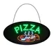 Alpine Industries ALP497-07 LED Pizza Sign 23"W x 14"H Wall-Mount Black Alum Fl/Steady C+Cord Switch 2 image