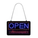 Alpine Industries ALP497-10 LED Open Sign, 11"W x 1-1/2"D x 13"H, Black, 99 Msg, Chain, 12V Adapter 2 image