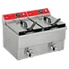 BakeMax BMFE020 24.4" Double Mini Countertop Electric Fryer, Split Pot, 24 Ibs, 208v/60/1-ph 1 image