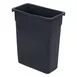 Carlisle 34201523 Trimline Waste Container, 15‑Gallon Rectangular Polyethylene Gray, Tabs, Handles 1 image