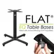 FLAT Tech CT2059 KX30 EQ Dining Height Table Base, 30" Cross Base, 3" Dia. Column, Cast Iron, Powder Coat Finish 1 image
