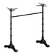 FLAT Tech CT4206 Bar Height PT23 Table Base, Cast Iron, Powder Coat Finish, 22" End Base, 30"x47" Tabletop 2 image