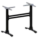 FLAT Tech CT4311 ST22 Dining Height 22" Double End Table Base, Aluminum, Black Powder Coat Finish 1 image