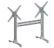 FLAT Tech CT4313 ST22 Dining Height 22" Double End Table Base, Aluminum, Polished Finish 1 image