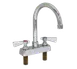 GSW USA AA-422G Faucet, 4" Deck Mounted Backsplash, with 5" Gooseneck Spout 1 image