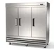 Hubert 110593 81" 3-Solid Door Reach-In Refrigerator, 72 cu. ft., Bottom Mounted 1 image