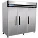 Hubert 42300 81" 3-Solid Door Reach-In Freezer, Top Mounted, 72 cu. ft., Stainless Steel 1 image