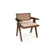 QA Group QACH-U377 Upholstered Stackable Chair, Wood Frame with Rattan Back 1 image