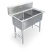 Steel Works SWS2C242414-318 Drain Sink, 53"W X 29.5"D X 43.75"H 1 image