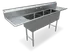 Steel Works SWS3C242414-18LR-318 Drain Sink, 108"W X 29.5"D X 43.75"H 1 image