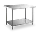 Steel Works SWWTS-1836-316 36" Open Base Work Table w/Undershelf - Without Backsplash / 16 Gauge Top 1 image