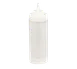 TableCraft Products 11663CF WideMouth Squeeze Bottle, 16 Oz Clear/White PerfectFlex, 63 mm Opening 1 image