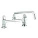 T&S Brass 5F-8DLX18 Equip Faucet, 8" Centers, Deck Mount, 18" Swing Nozzle 1 image