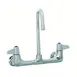 T&S Brass 5F-8WLX03 Equip Faucet, 8" Centers, Wall Mount, 3" Rigid Gooseneck 1 image