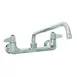 T&S Brass 5F-8WLX12 Equip, Faucet, 8" Centers, Wall Mount, 12" Swivel Nozzle 1 image